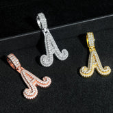 GL Hip Hop Fashion Design S925 Moissanite Letter Custom Initial Pendant